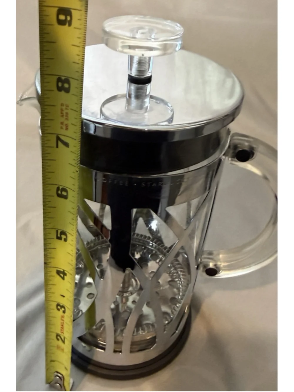 Starbucks Bodum French Press Stainless Steel Body Modern 8 Cup Pura Vida Glass